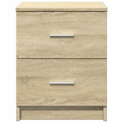 Sängbord 2 st med 2 lådor sonoma-ek 40x36x50 cm
