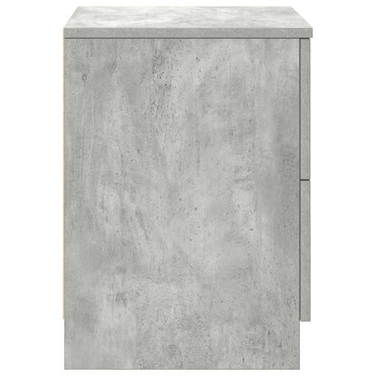 Sängbord 2 st med 2 lådor betonggrå 40x36x50 cm