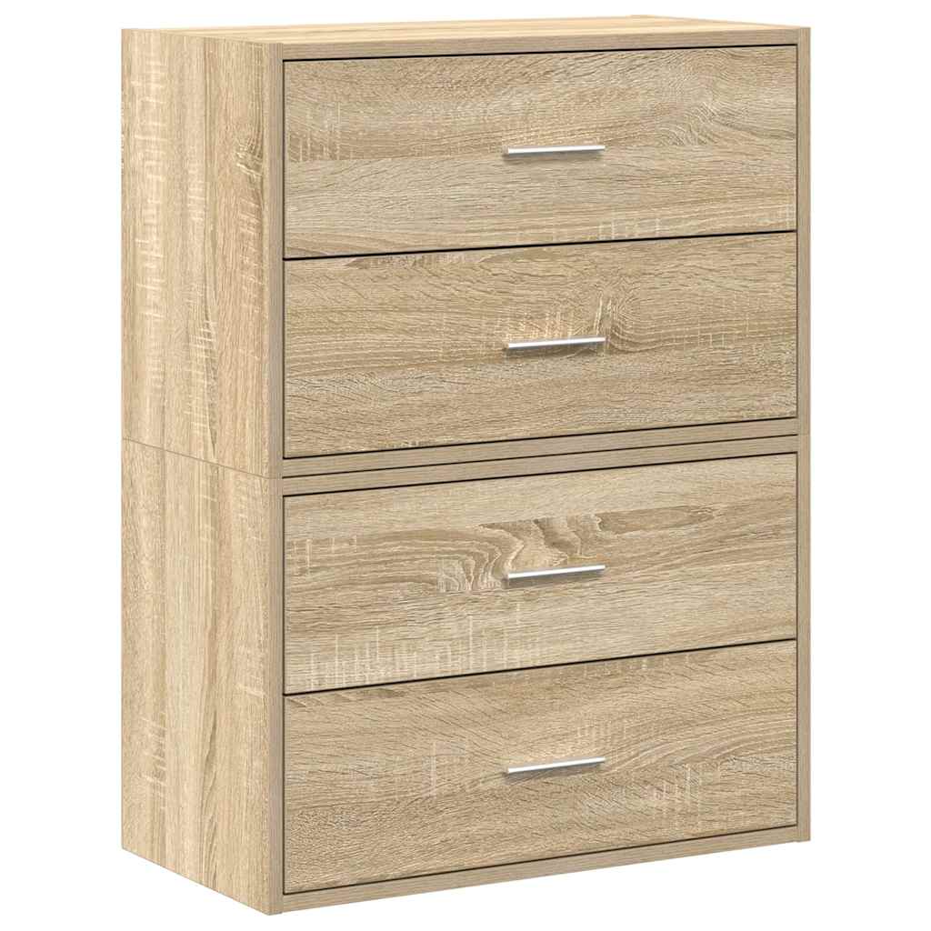 Skåp Sonoma Ek med 2 lådor 2 st 60x31x40 cm