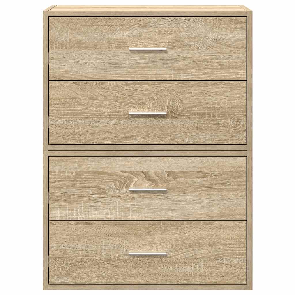 Skåp Sonoma Ek med 2 lådor 2 st 60x31x40 cm