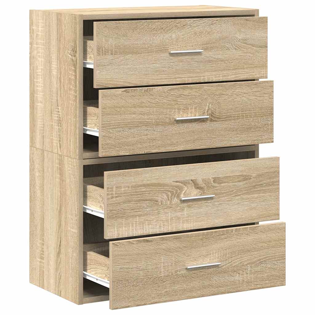 Skåp Sonoma Ek med 2 lådor 2 st 60x31x40 cm