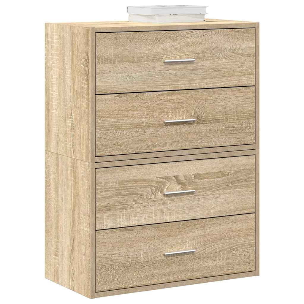 Skåp Sonoma Ek med 2 lådor 2 st 60x31x40 cm