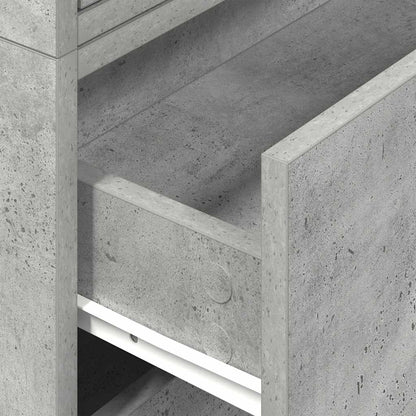 Skåp Betonggrå med 2 lådor 2 st 60x31x40 cm