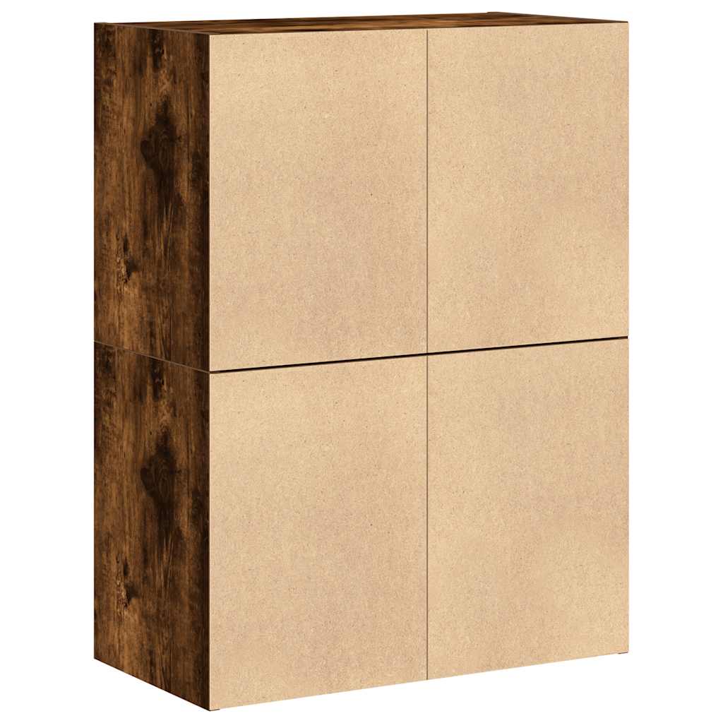 Skåp Rökfärgad Ek med 2 lådor 2 st 60x31x40 cm