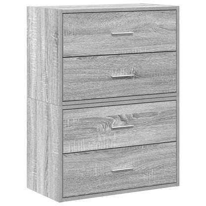 Skåp Sonoma Grå med 2 lådor 2 st 60x31x40 cm