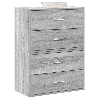 Skåp Sonoma Grå med 2 lådor 2 st 60x31x40 cm