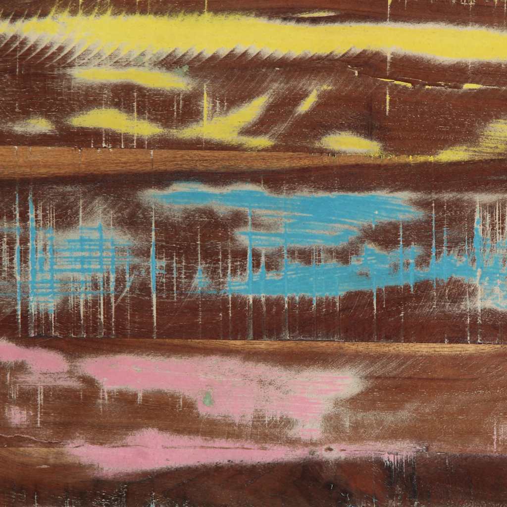 Soffbord Trä flerfärgat 50x50x38 cm massivt Trä återvunnet