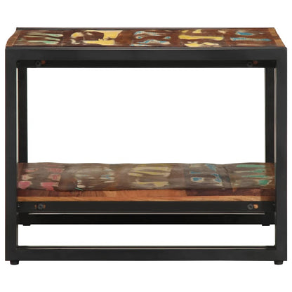 Soffbord Trä flerfärgat 50x50x38 cm massivt Trä återvunnet