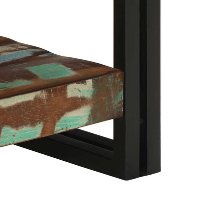 Soffbord Trä flerfärgat 50x50x38 cm massivt Trä återvunnet