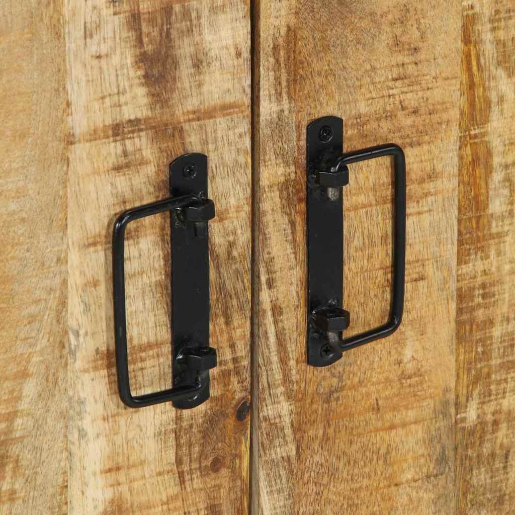 Skoförvaringsskåp Svart 30 x 30 x 40 cm Massivt Mangoträ