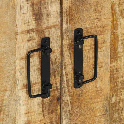 Skoförvaringsskåp Svart 30 x 30 x 40 cm Massivt Mangoträ