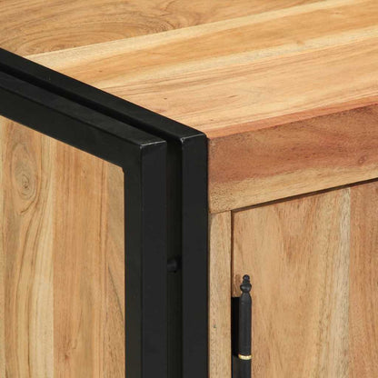 Skoförvaringsskåp Svart 30 x 30 x 40 cm Massivt akaciaträ