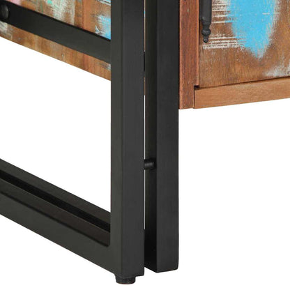 Skoförvaringsskåp Svart 30 x 30 x 40 cm Massivt återvunnet trä