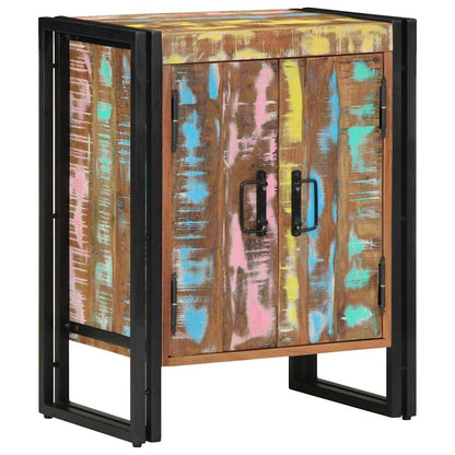 Skoförvaringsskåp Svart 30 x 30 x 40 cm Massivt återvunnet trä