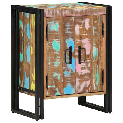 Skoförvaringsskåp Svart 30 x 30 x 40 cm Massivt återvunnet trä