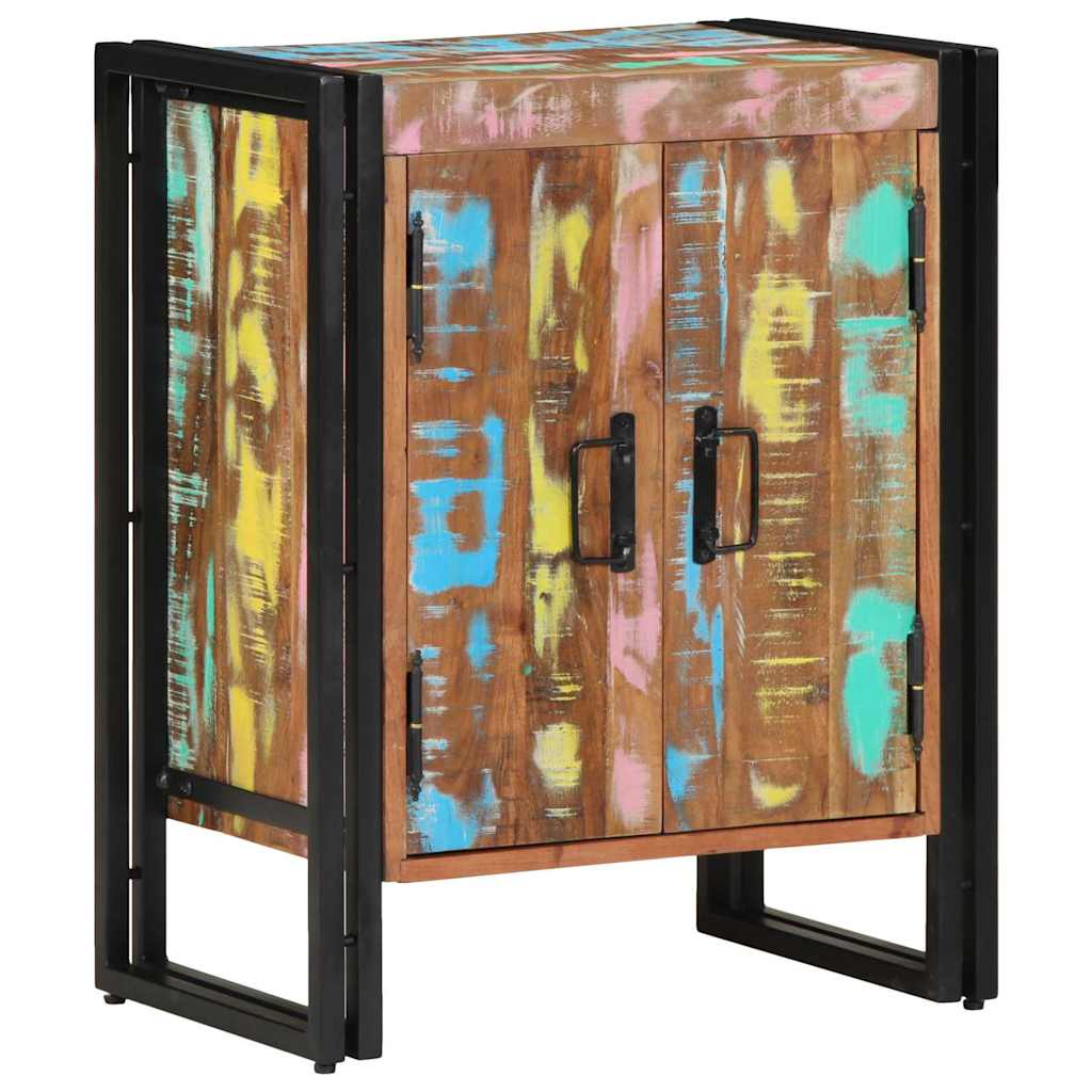 Skoförvaringsskåp Svart 30 x 30 x 40 cm Massivt återvunnet trä