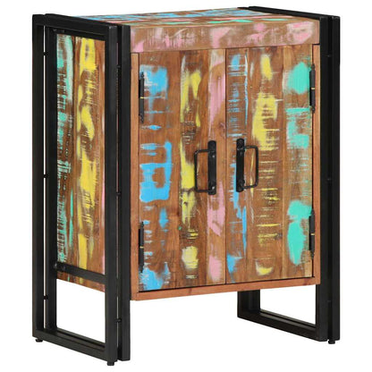 Skoförvaringsskåp Svart 30 x 30 x 40 cm Massivt återvunnet trä