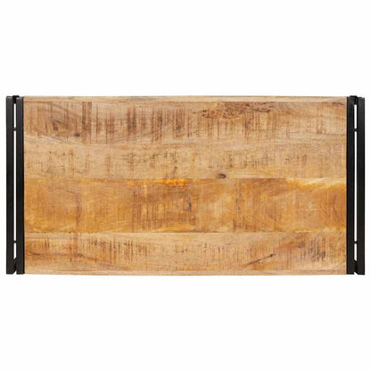 Badrumshylla 100 x 50 x 23 cm Massivt Mangoträ och Järn