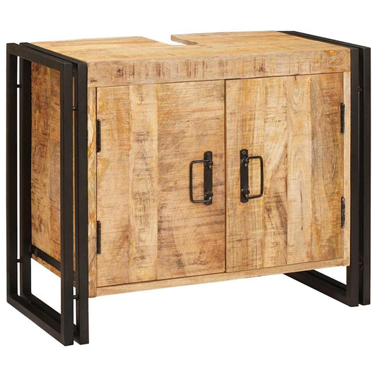 Badrumshandfatskå 71 x 33 x 58 cm Massivt Mangoträ och Järn