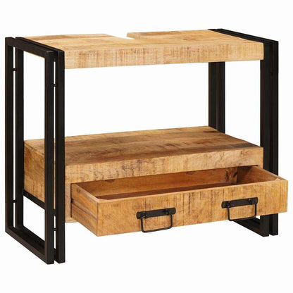 Badrumshandfatskå 71 x 33 x 58 cm Massivt Mangoträ och Järn