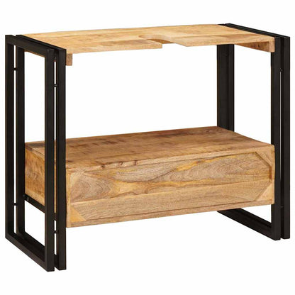 Badrumshandfatskå 71 x 33 x 58 cm Massivt Mangoträ och Järn
