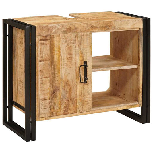 Badrumshandfatskå 71 x 33 x 58 cm Massivt Mangoträ och Järn