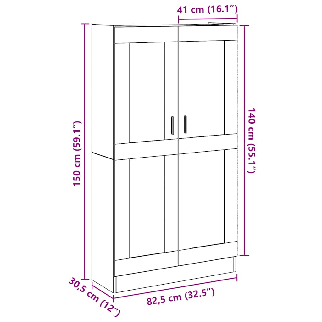 Skåp Artisan Ek 82,5x30,5x150 cm