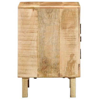 Sängbord Nattduksbord Trä 40x32x46 cm massivt grovt mangoträ