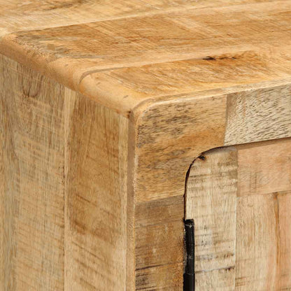 Sängbord 2 st 40x32x46 cm massivt trä grov mango