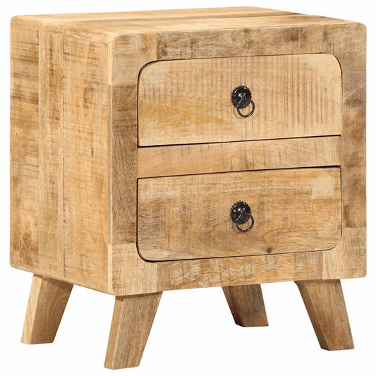 Sängbord Nattduksbord Trä 40x32x46 cm massivt grovt mangoträ