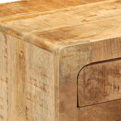 Sängbord 2 st 37x32x50 cm massivt trä grov mango