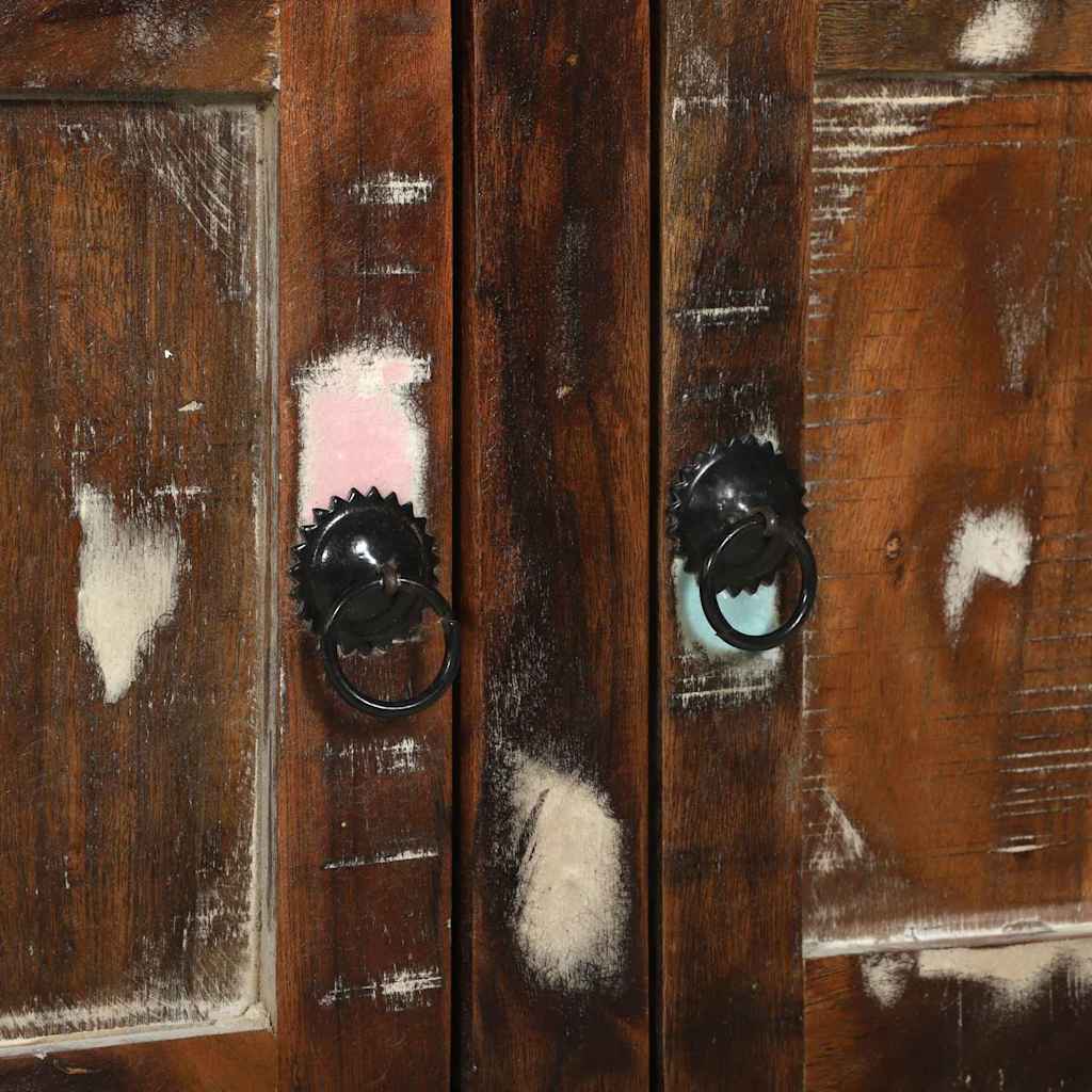 Soffbord Trä Flerfärgsdesign massivt återvunnet trä