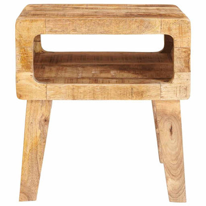 Sidobord Trä med hylla 40 x 32 x 46 cm massivt mangoträ