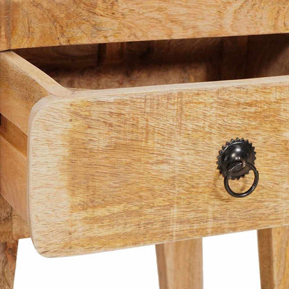 Sidobord brun med låda 40 x 32 x 46 cm massivt mangoträ