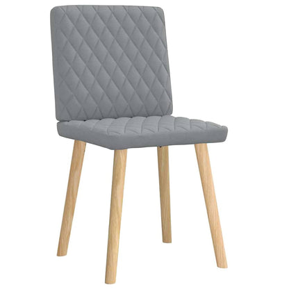 Matstolar 2 st ljusgrå tyg