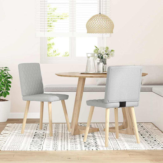 Matstolar 2 st molngrått tyg