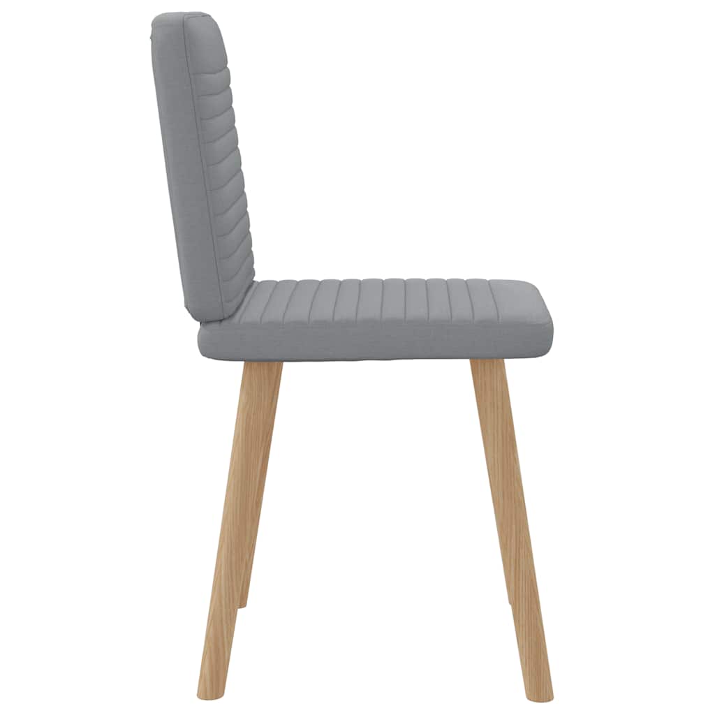 Matstolar 2 st ljusgrå tyg