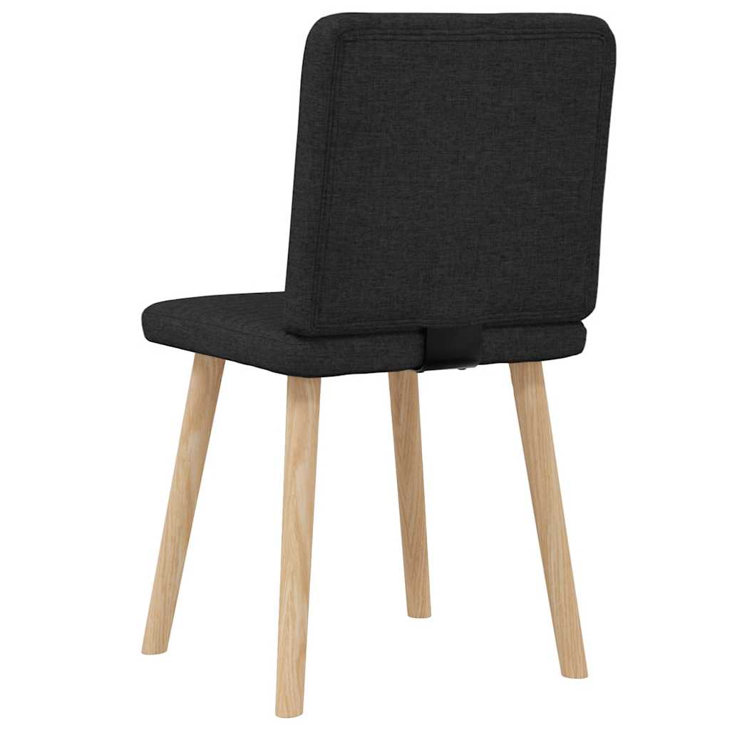 Matstolar 2 st svart tyg