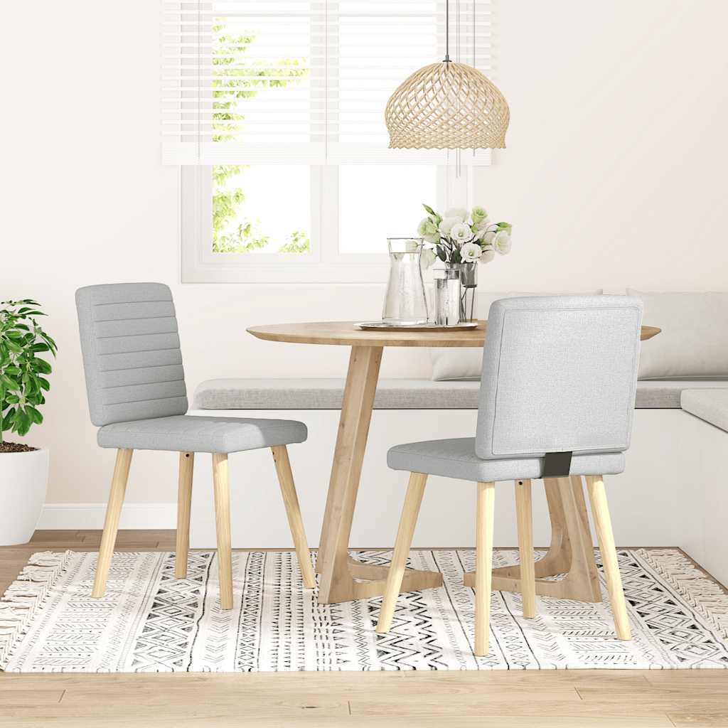 Matstolar 2 st molngrått tyg