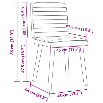 Matstolar 2 st Jeans blått tyg