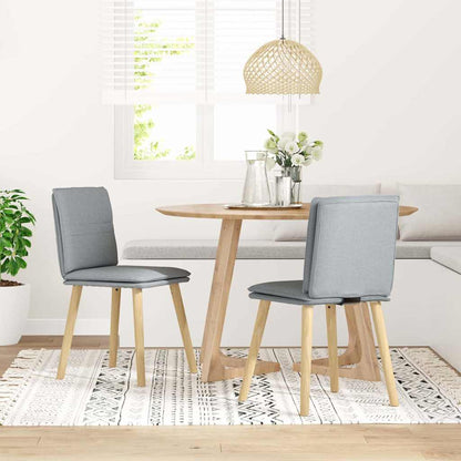 Matstolar 2 st ljusgrå tyg