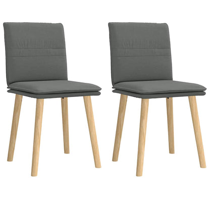 Matstolar 2 st mörkgrå tyg