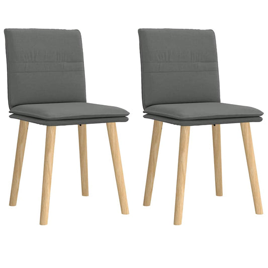 Matstolar 2 st mörkgrå tyg