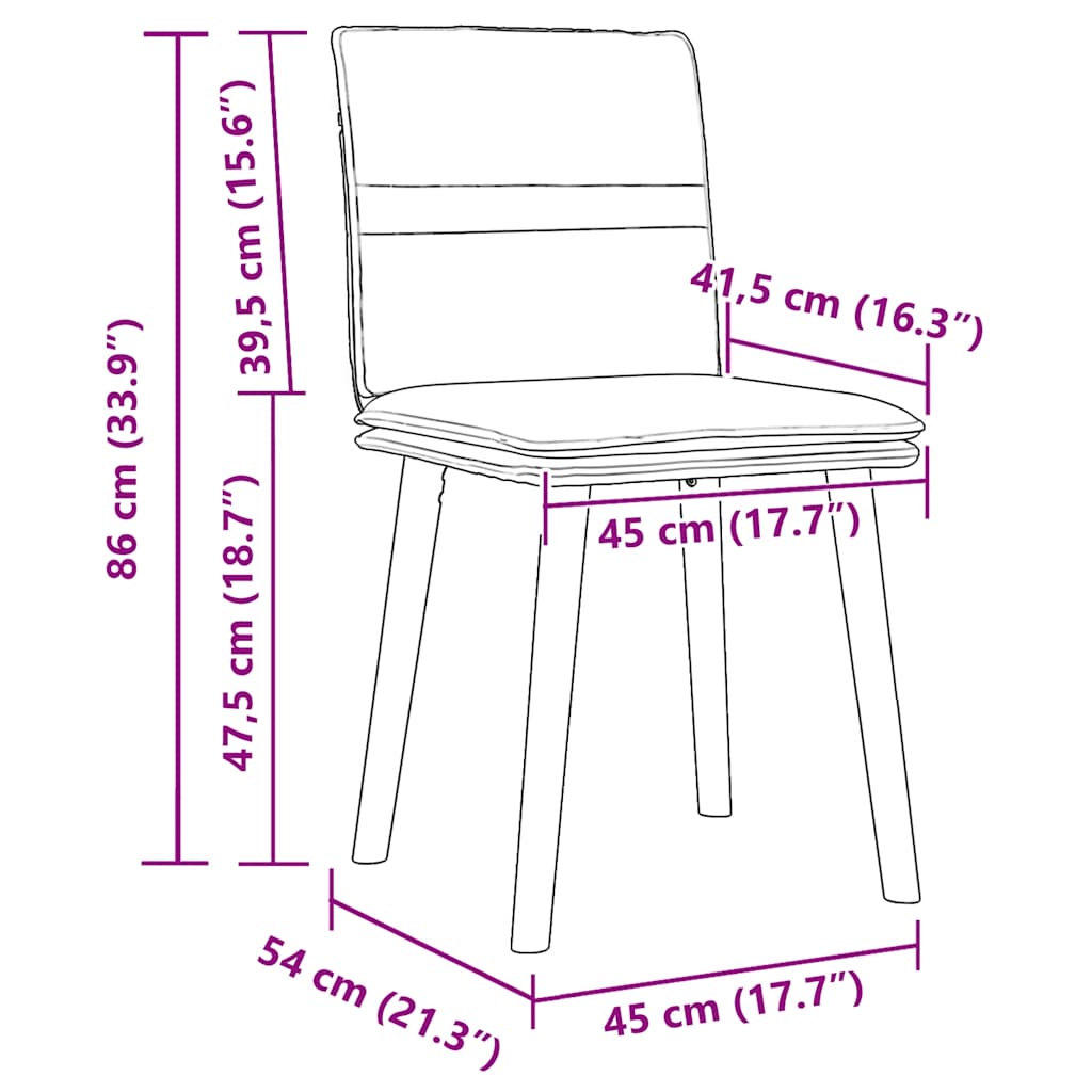 Matstolar 2 st mörkgrå tyg