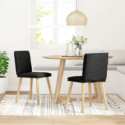 Matstolar 2 st svart tyg
