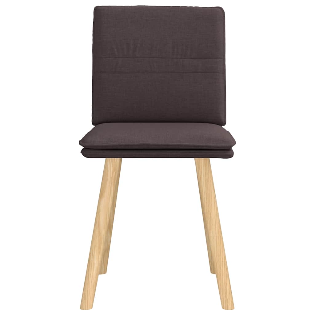 Matstolar 2 st mörkbrun tyg