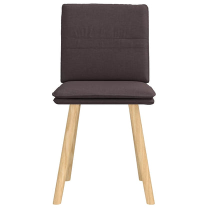 Matstolar 2 st mörkbrun tyg