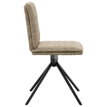 Matstol Ljusgrå läderimitation i mocka