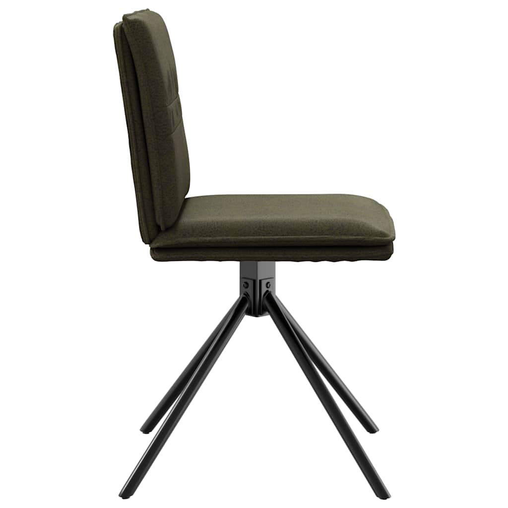 Matstol Grön armégrön läderimitation i mockaimitation