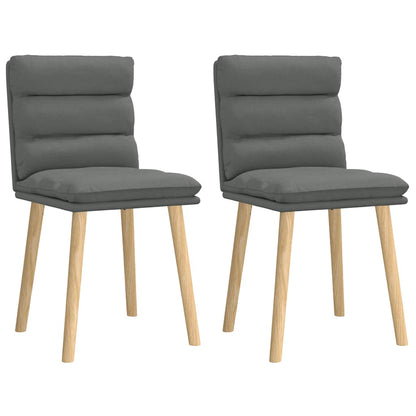 Matstolar 2 st mörkgrå tyg